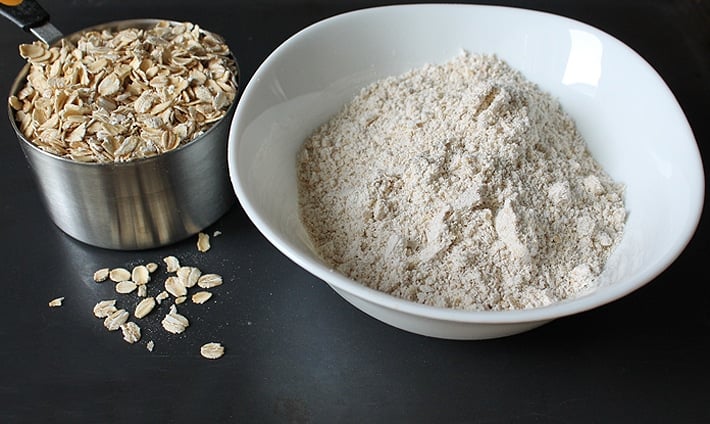 making oat flour with an emulsion blender