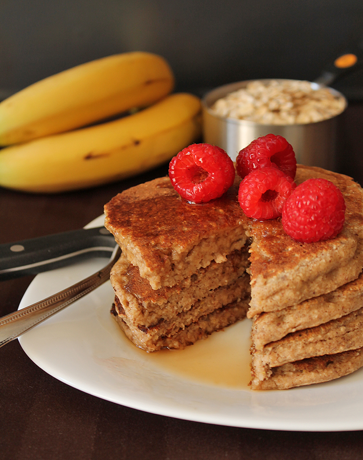 Hearty, dense, and delicious, these Banana Oat Pancakes will be a new welcome addition to your breakfast table.