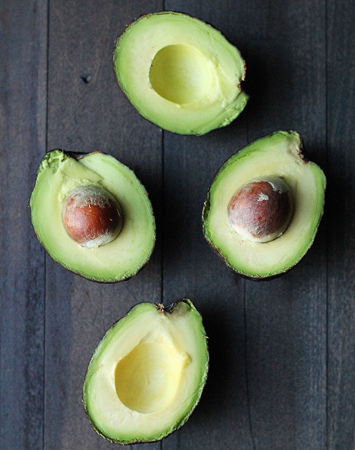 The perfectly ripe avocados used to make the Dark Chocolate Mint Avocado Pudding recipe found on this page.