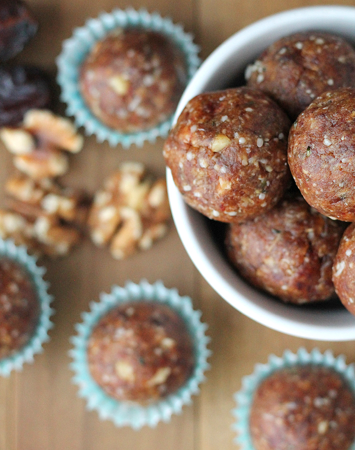 Grab one of these no bake Walnut Coconut Hemp Seed Bites instead of a cookie or other sweet treat!
