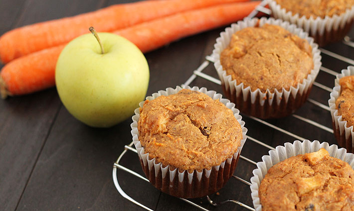 Bake up a batch of these Vegan Gluten Free Morning Glory Muffins on the weekend so you and your family can enjoy as snacks during the week.