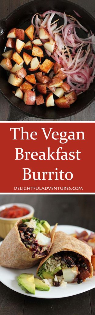 Burritos aren't only for lunch and supper, have them for breakfast too! This vegan breakfast burrito recipe is loaded with filling ingredients and will become a new favourite!