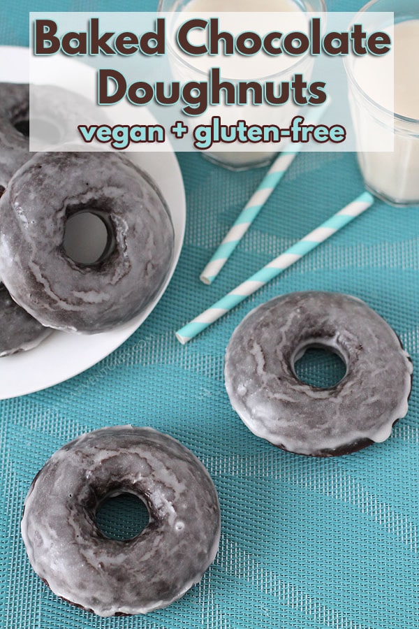 Looking for Vegan Gluten Free Baked Chocolate Doughnuts? Your search has ended. This recipe makes perfectly soft, chocolaty, sweet doughnuts you'll love!