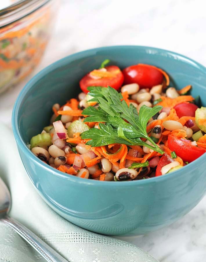 Simple Black-Eyed Pea Salad - Delightful Adventures