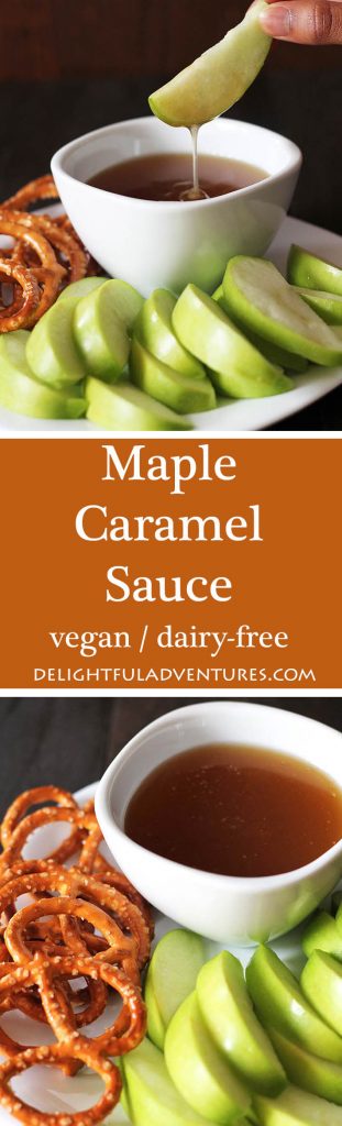 A quick, easy, and decadent maple caramel sauce that you'll want to put on everything from ice cream, sticky toffee pudding, pancakes, waffles and more!