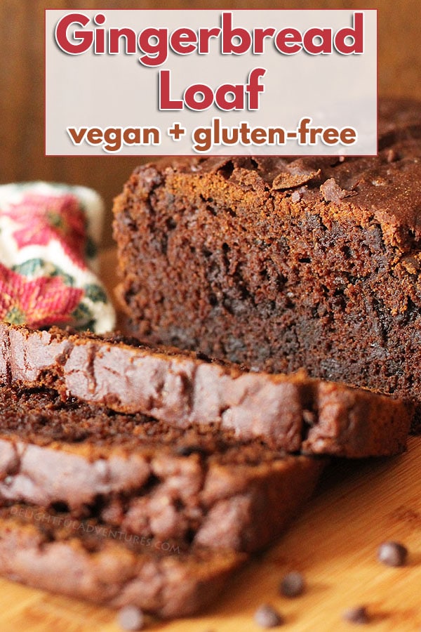 This Vegan Gluten Free Gingerbread Loaf is perfectly spiced & will become a fave during the holidays. A great recipe to make and give (or enjoy yourself!).