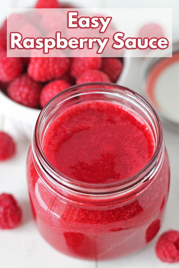 A recipe for easy raspberry sauce that can be used as a dessert topping. All you need is four ingredients and 20-minutes to make this sweet, tangy, treat!