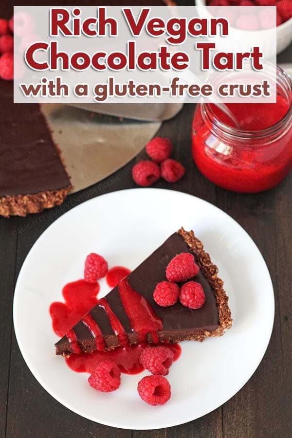 A rich, vegan chocolate tart recipe that will impress family and friends. This delicious gluten-free dessert will fix any chocolate cravings you may have!