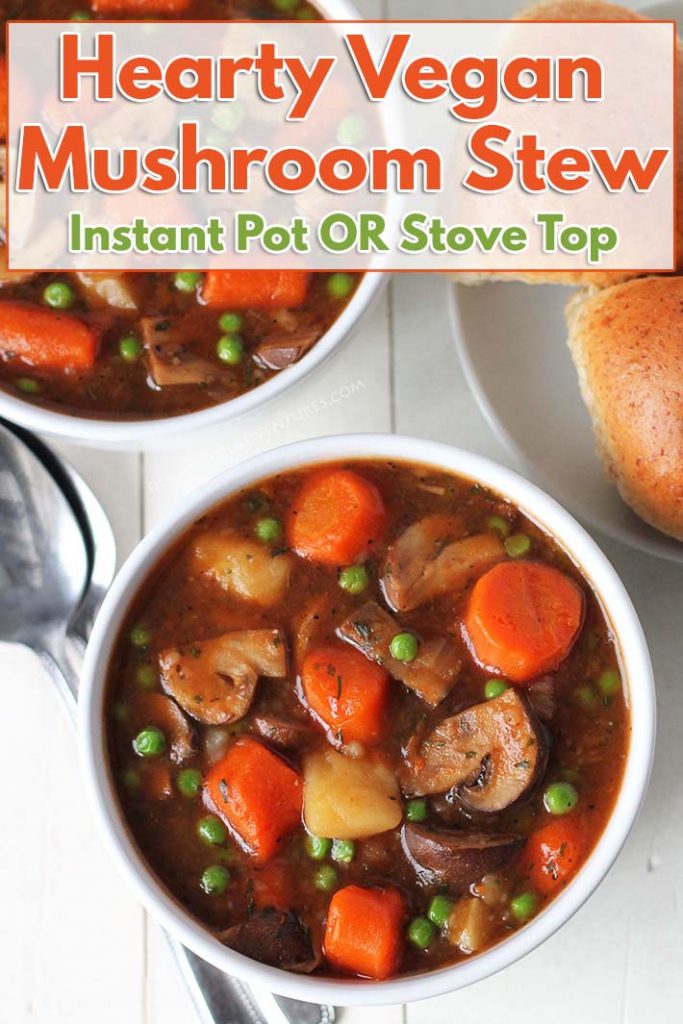 This quick and easy vegan mushroom stew is hearty & delicious, and will become a new favourite family meal. It can be made in your Instant Pot or stovetop!