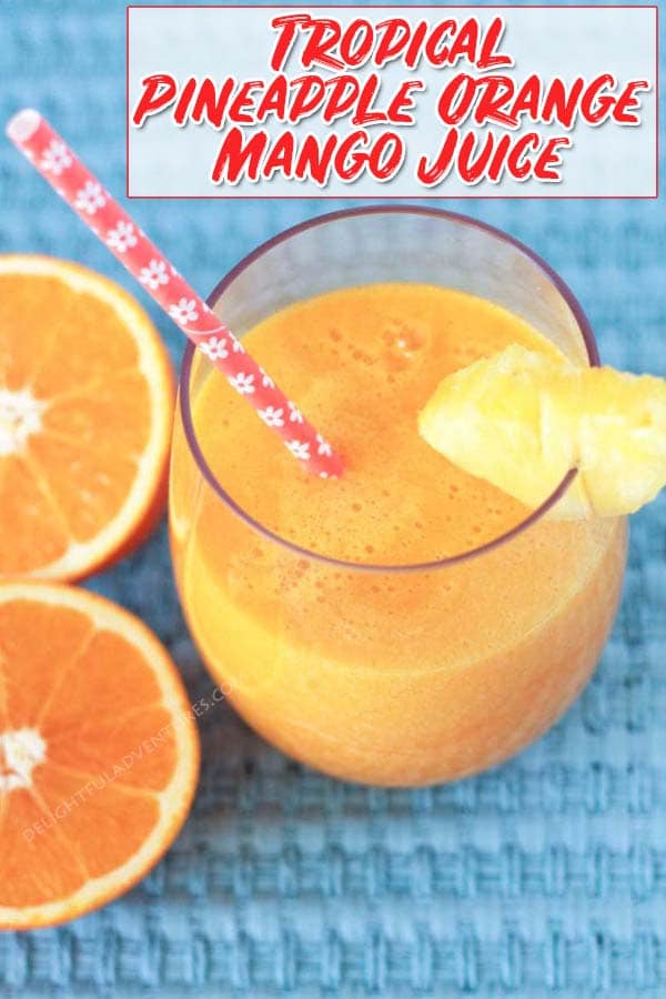 This easy-to-make, refreshing pineapple orange mango juice is just what you need when you're looking for a tropical juice recipe to brighten your day!