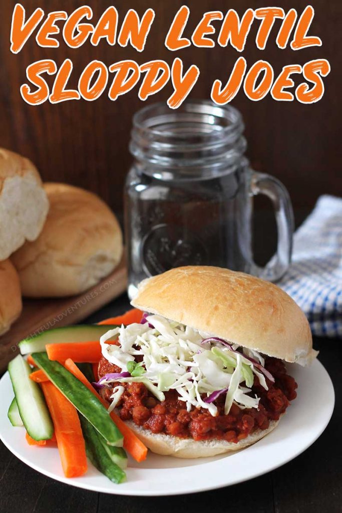 Delicious, Smoky, Vegan Lentil Sloppy Joes that can be made in your Instant Pot pressure cooker, slow cooker / crockpot, or on the stove top. Instructions for all methods are included!