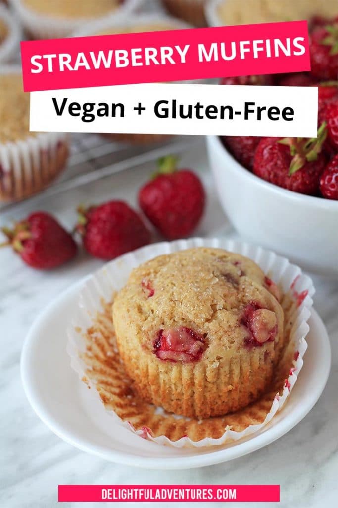 Making these gluten free strawberry muffins is one of the best ways to use fresh strawberries! They're quick and easy to make and are perfect for snacks.