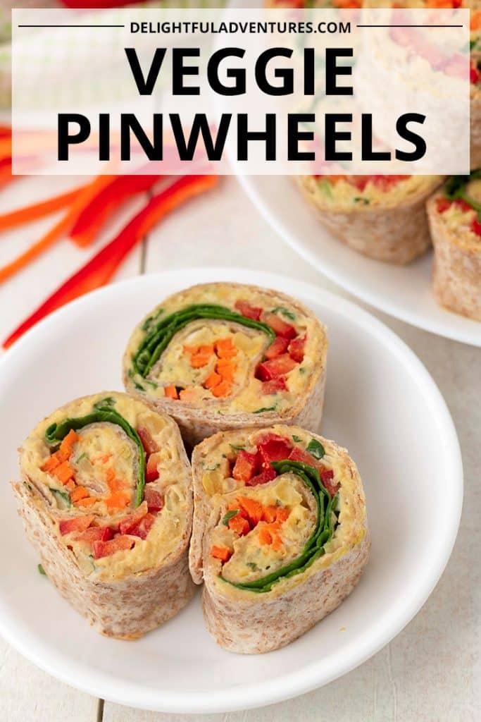 Savoury veggie pinwheels that are filled with a rainbow of fresh vegetables and a delicious, easy to make spread. Serve these vegetable pinwheels as vegan appetizers at your next get-together, or enjoy as snacks or lunch.