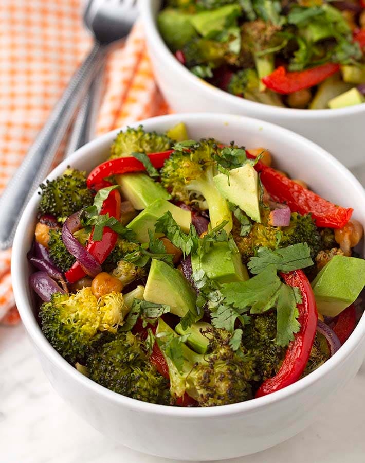 A close up shot of a vegetarian rice bowl.