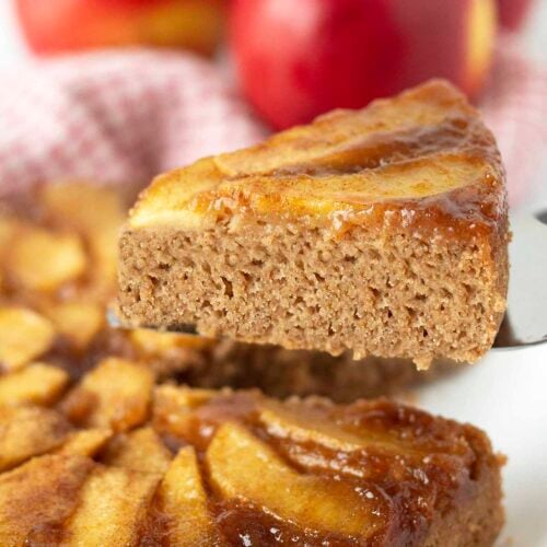 Gluten-Free Apple Upside Down Cake (Vegan) - Delightful Adventures