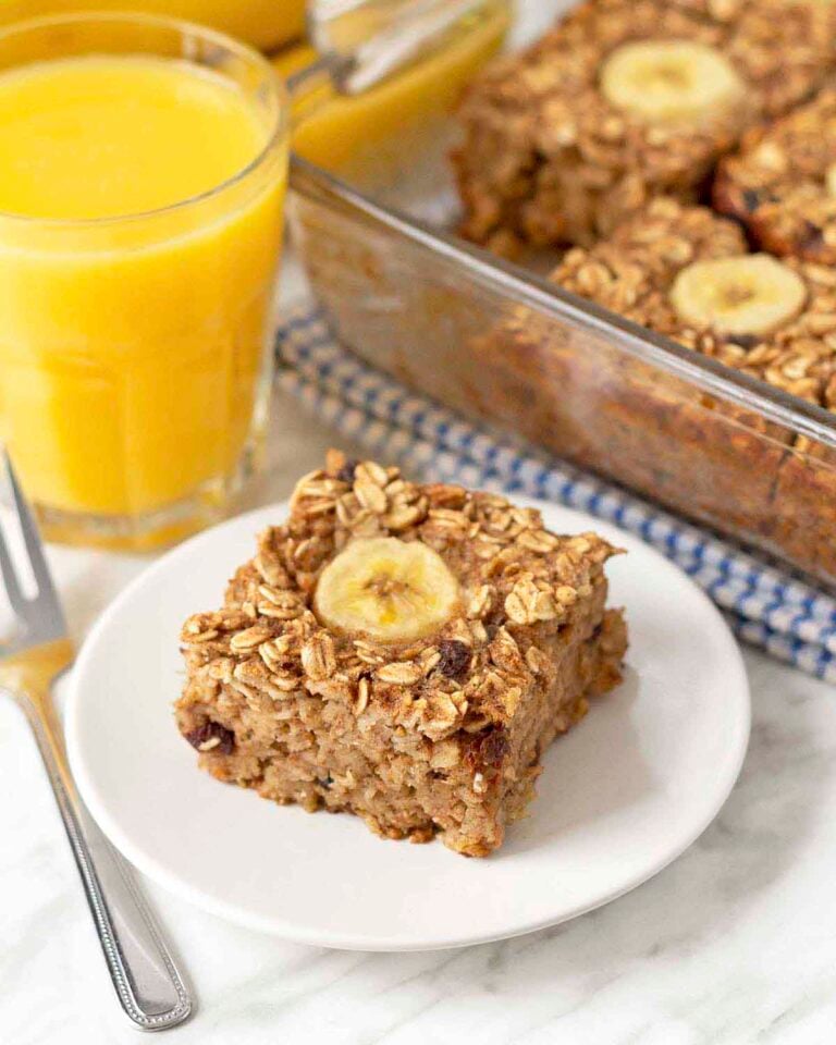 Banana Baked Oatmeal (Vegan + Gluten-Free) - Delightful Adventures