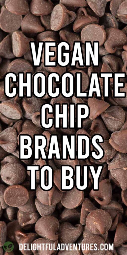 Pinterest pin showing an image of chocolate chips and a text overlay, this image is to be used to pin this article to Pinterest.