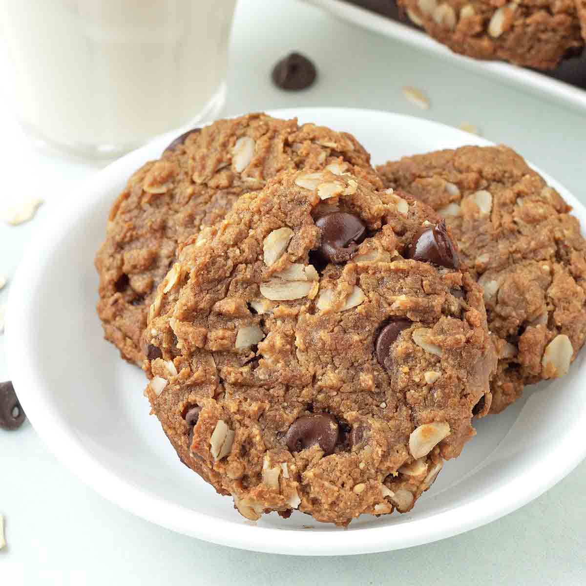Vegan Peanut Butter Oatmeal Cookies-image